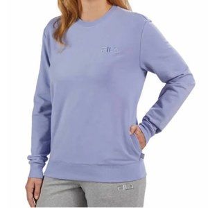 NWT Fila Women's French Terry Long Sleeve Sweatshirt Purple Size 2XL $50 Z1001